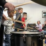 Drum lessons performing music with students all ages